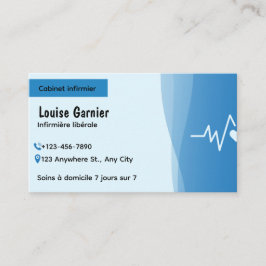 Cartão De Visita Modern Blue Nurse Business Card | Home Care Health