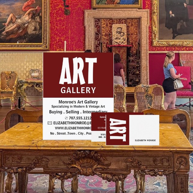 Cartão De Visita Modern Bold, Art Dealer (Criador carregado)