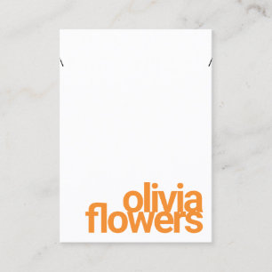 Cartão De Visita Modern Bracelet Necklace Bold Orange Fonines