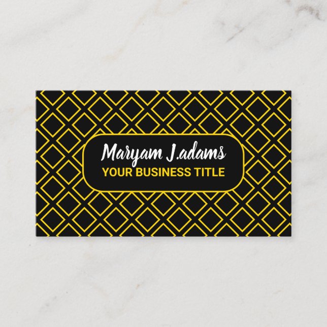 Cartão De Visita Modern Chic Professional (Código QR) Dourado (Frente)