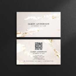 Cartão De Visita Modern Classy Faux Gold Foil Professional