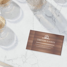 Cartão De Visita Modern Construction Handyman Carpenter Tools Wood