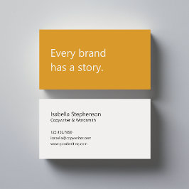 Cartão De Visita Modern Copywriter Freelance Writer 