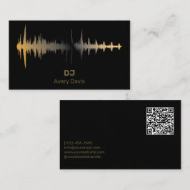 Cartão De Visita Modern Deejay DJ Music Beat Professional QR Code