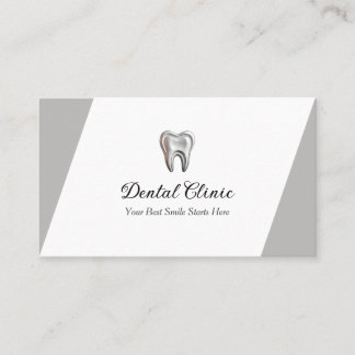Cartão De Visita Modern Dental Clinic Logo QR Code Dentist