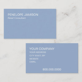 Cartão De Visita Modern Dusty Blue Minimalistic