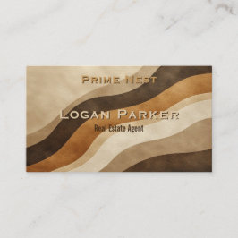 Cartão De Visita Modern Earth Tones Real Estate Agent Business Card
