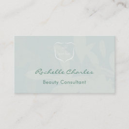 Cartão De Visita Modern Elegant Eucalyptus Add Logo QR Code Beauty