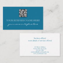 Modern Elegant Turquoise Aqua QR Code Professional