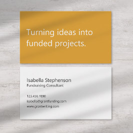 Cartão De Visita Modern Funding Consultant Freelance Writer