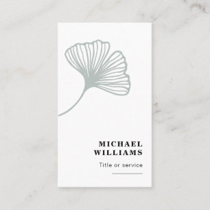 Cartão De Visita Modern Ginkgo Leaf