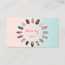Cartão De Visita Modern Girly Professional, Unhas