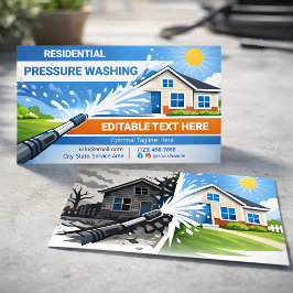 Cartão De Visita Modern Glowing Residential pressure washing Art