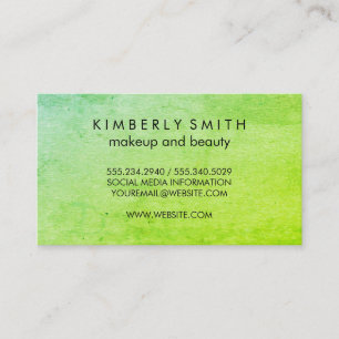 Cartão De Visita Modern Grunge Green