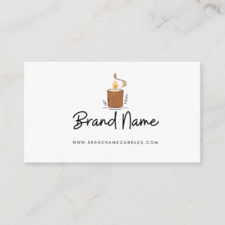 Cartão De Visita Modern Hand-Poured Soy Candle Business Card