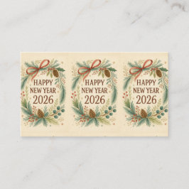 Cartão De Visita modern happy new year 2026 business card