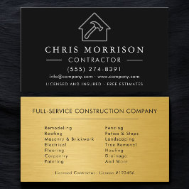 Cartão De Visita Modern Industrial Construction Company