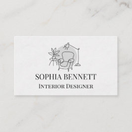 Cartão De Visita Modern Interior Design Business Card