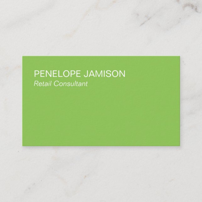 Cartão De Visita Modern Lime Green  (Frente)