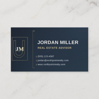 Cartão De Visita Modern Luxury Real Estate Business Card Template