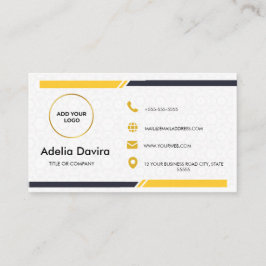 Cartão De Visita Modern Minimal White Gold Consultant Business Card