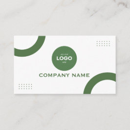 Cartão De Visita Modern Minimalist Sage Green & White Business Card