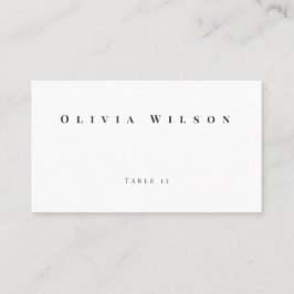 Cartão De Visita Modern Minimalist Wedding Place Card