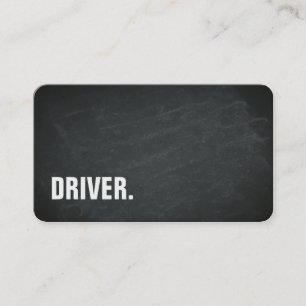 Cartão De Visita Modern Minimalista Quadro Negro MOTORISTA Profissi