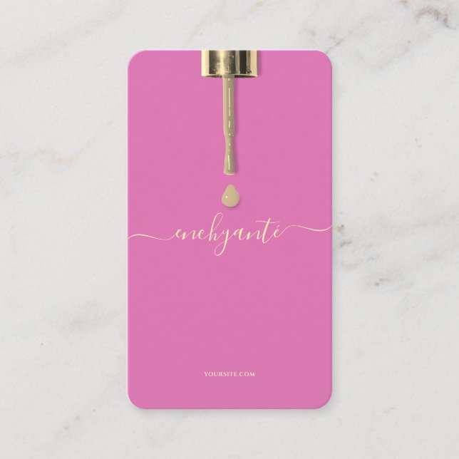 CARTÃO DE VISITA MODERN NAIL POLONÊS NAIL BEAUTY SALON PINK (Frente)