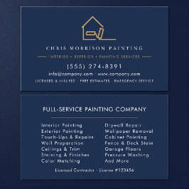 Cartão De Visita Modern Painter Painting Company Business Card
