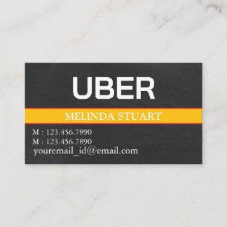 Cartão De Visita Modern Personalized Uber Driver 
