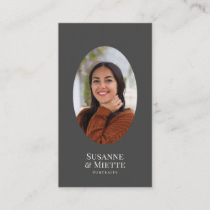 Cartão De Visita Modern Photo Earth tone Elegant Photoographic Stud