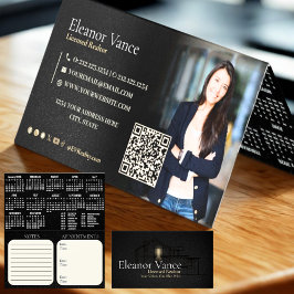 Cartão De Visita Modern Professional 2026 Pocket Calendar Folded