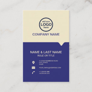 Cartão De Visita Modern Professional 2 cores adicione seu logotipo