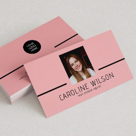 Cartão De Visita Modern professional minimalist chic logo photo