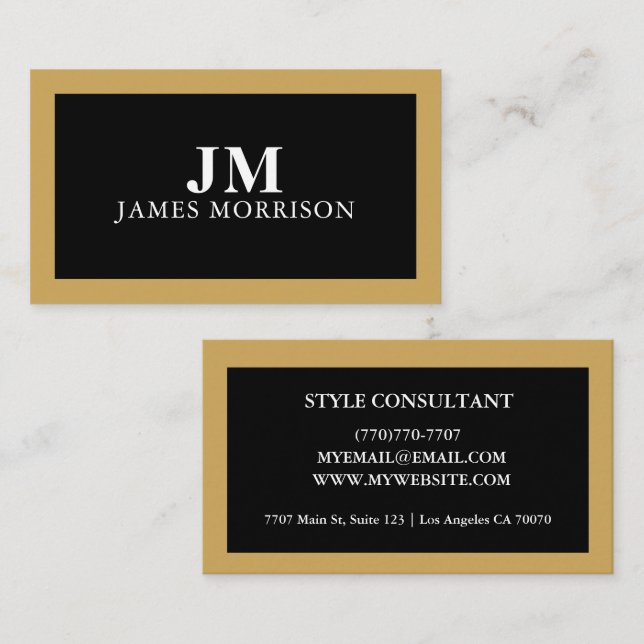 Cartão De Visita Modern Professional Minimalist Executive Generic (Frente/Verso)