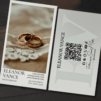 Cartão De Visita Modern Professional Minimalist Monogrammed Logo Bu