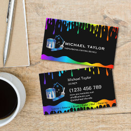 Cartão De Visita Modern Professional Painting Service Decoration