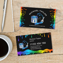Cartão De Visita Modern Professional Painting Service Decoration
