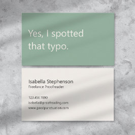 Cartão De Visita Modern Proofreader Freelance Writing