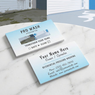 Cartão De Visita Modern Residential Pressure Washing Split