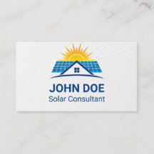 Modern Solar Energy Business Card