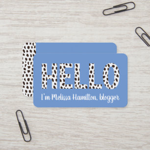 Cartão De Visita Modern Spots OLLO Sou o nome Empresa personalizada