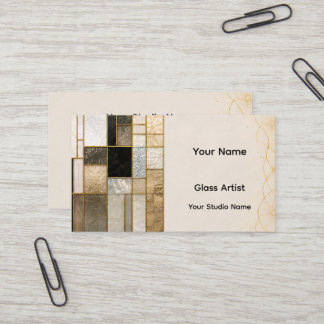 Cartão De Visita Modern Stained Glass Business Card | Luxury Salon