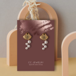 Cartão De Visita Modern Stylish Bronze Jewelry Earring Display