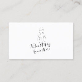 Cartão De Visita Modern Tattoo script typography Logo