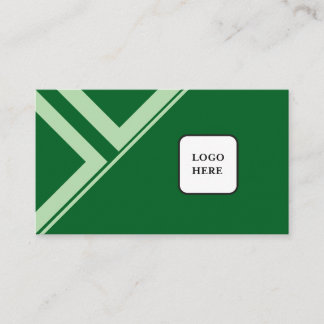 Cartão De Visita Modern Triangle Design Dark Green Business Card