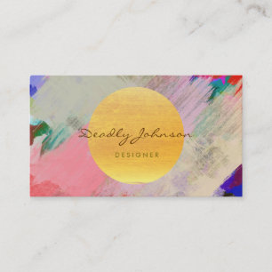 Cartão De Visita Modern Watercolor Abstrato Elegant Legal