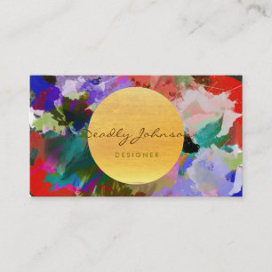 Cartão De Visita Modern Watercolor Abstrato Elegant Legal