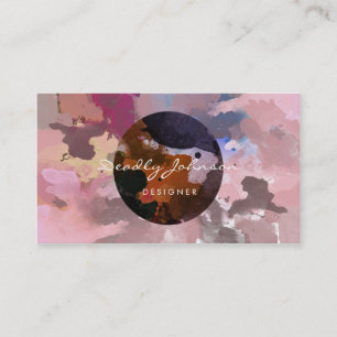 Cartão De Visita Modern Watercolor Abstrato Elegant Legal